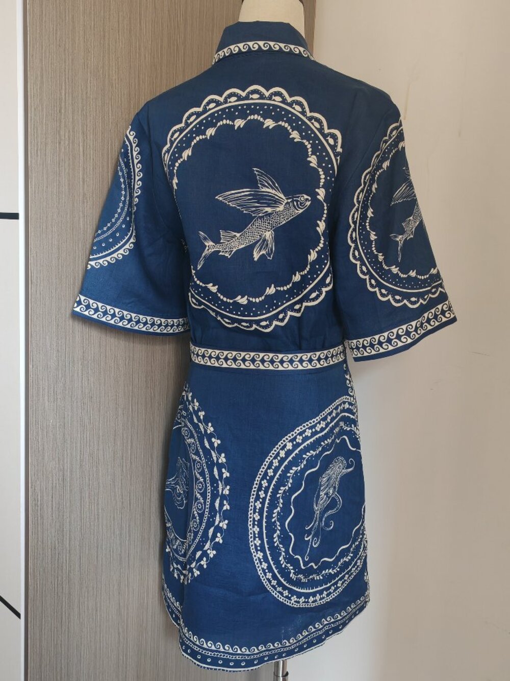 Alemaizosena floral pattern dark blue dress - Picture 4 of 11